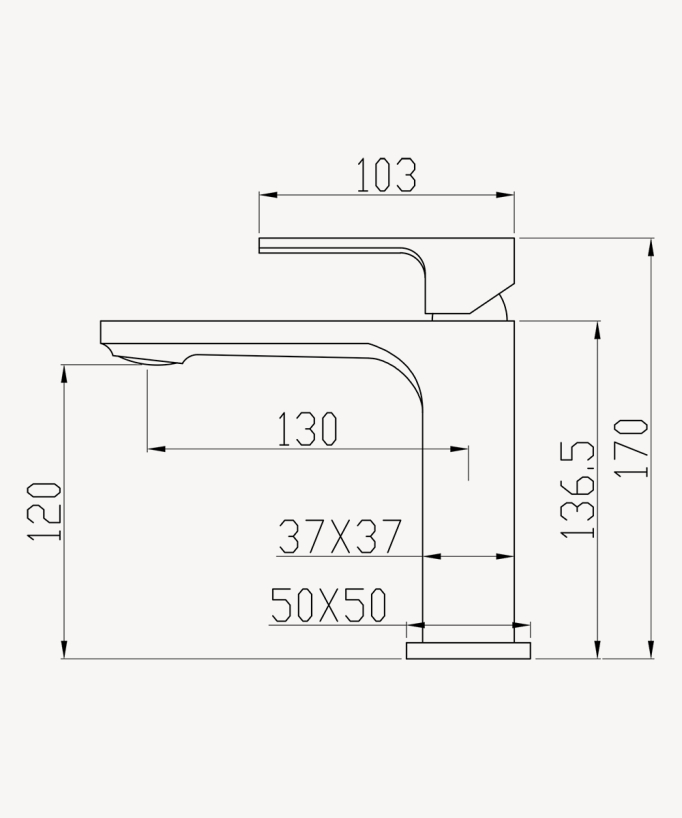 Miscelatore lavabo gun metal - Sirius