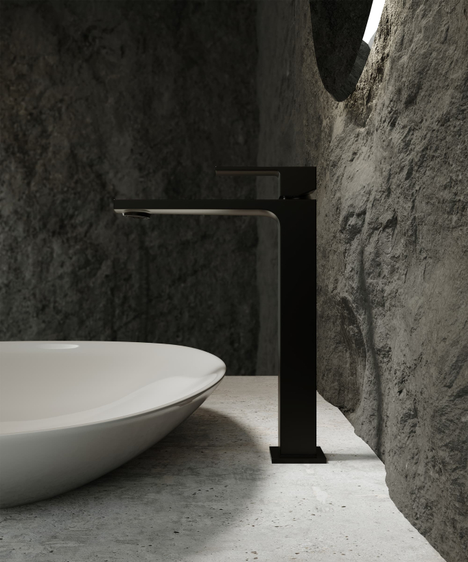 Miscelatore lavabo rialzato nero - Sirius