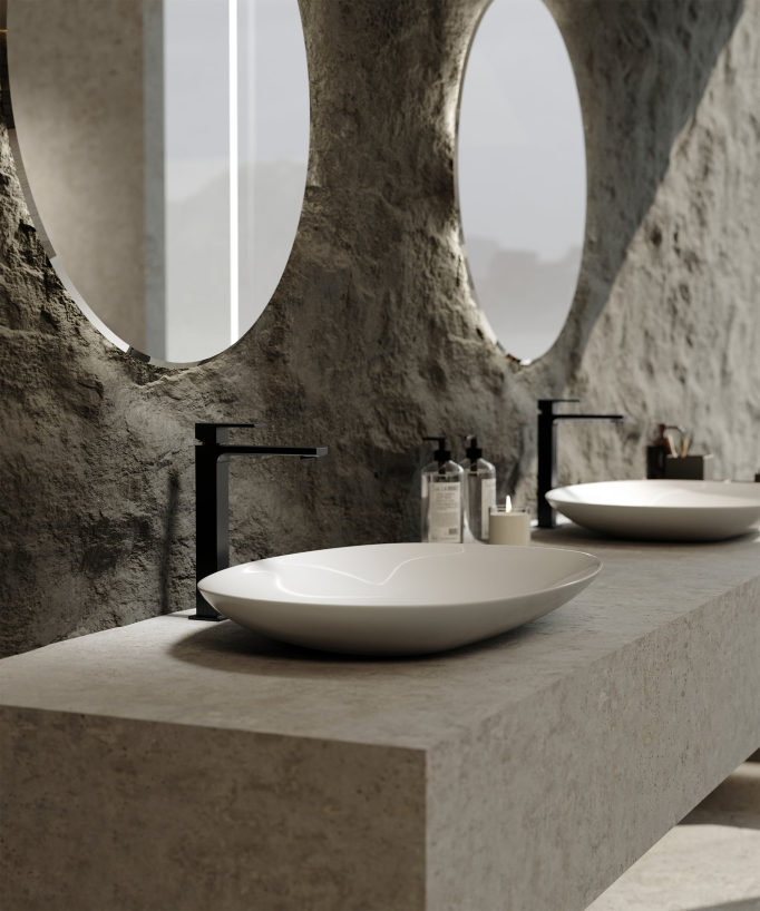 Miscelatore lavabo rialzato nero - Sirius