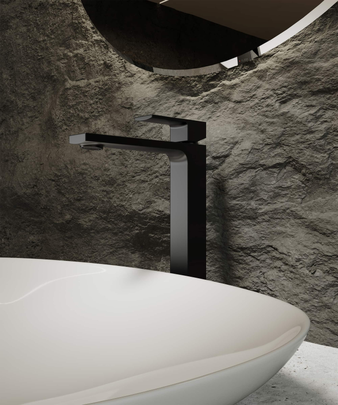 Miscelatore lavabo rialzato nero - Sirius
