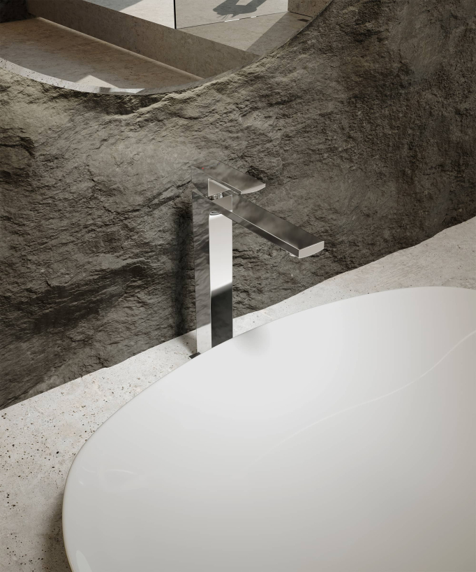 Miscelatore lavabo rialzato cromato - Sirius