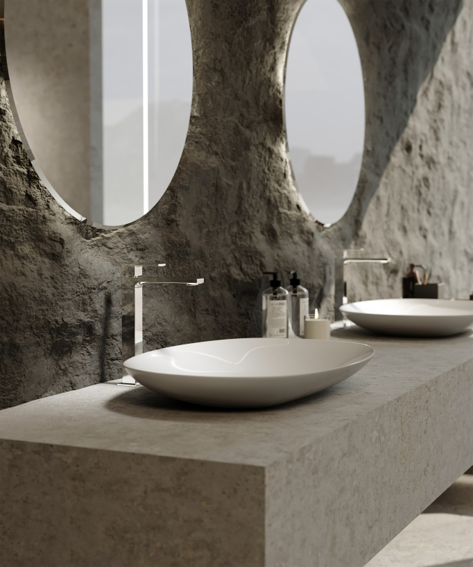 Miscelatore lavabo rialzato cromato - Sirius