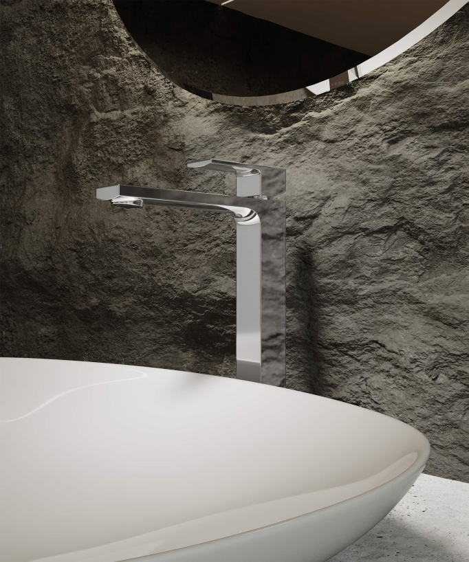 Miscelatore lavabo rialzato cromato - Sirius