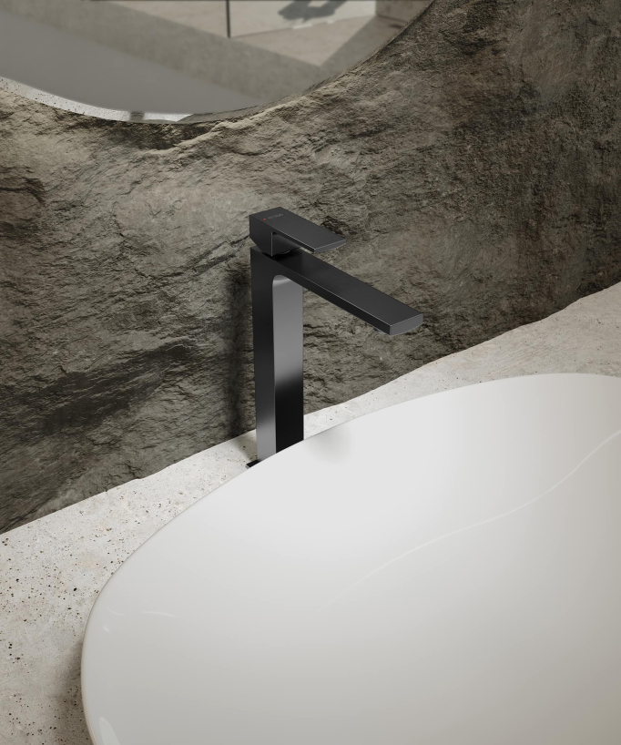 Miscelatore lavabo rialzato gun metal - Sirius