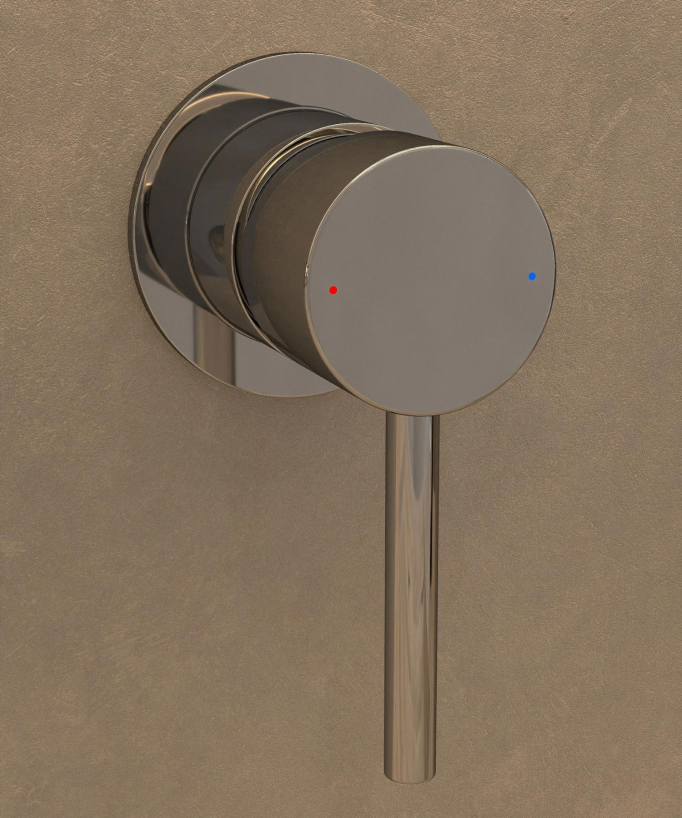 Miscelatore lavabo a parete cromato - Corbeau