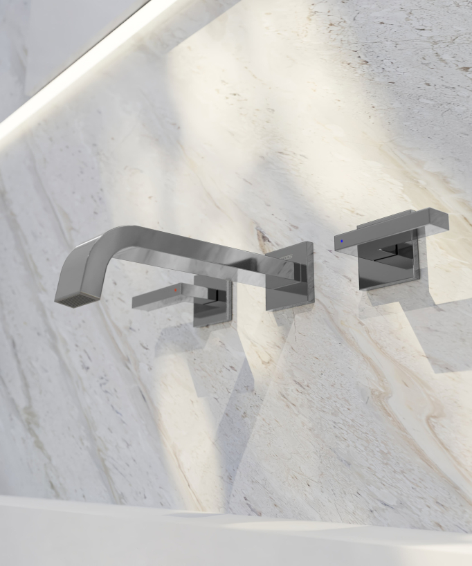 Miscelatore lavabo a parete cromato - Santa Maria