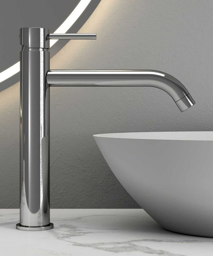 Miscelatore per lavabo con bocca lunga - Corbeau