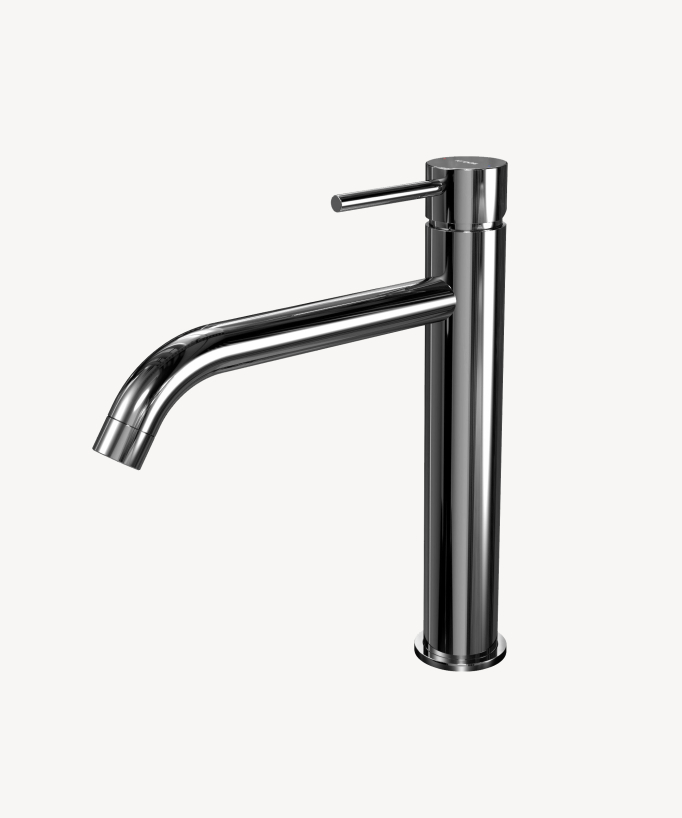 Miscelatore lavabo con bocca lunga cromato - Corbeau - small
