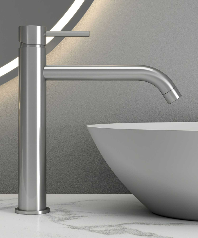 Miscelatore per lavabo con bocca lunga - Corbeau