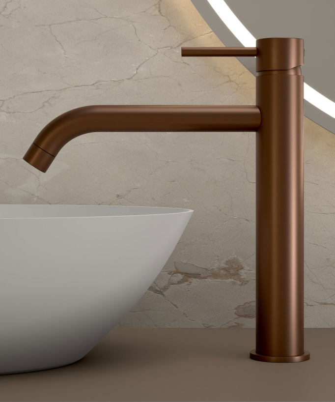 Miscelatore per lavabo con bocca lunga - Corbeau