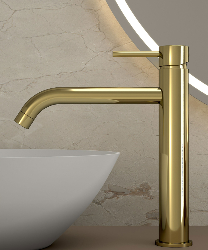 Miscelatore per lavabo con bocca lunga - Corbeau