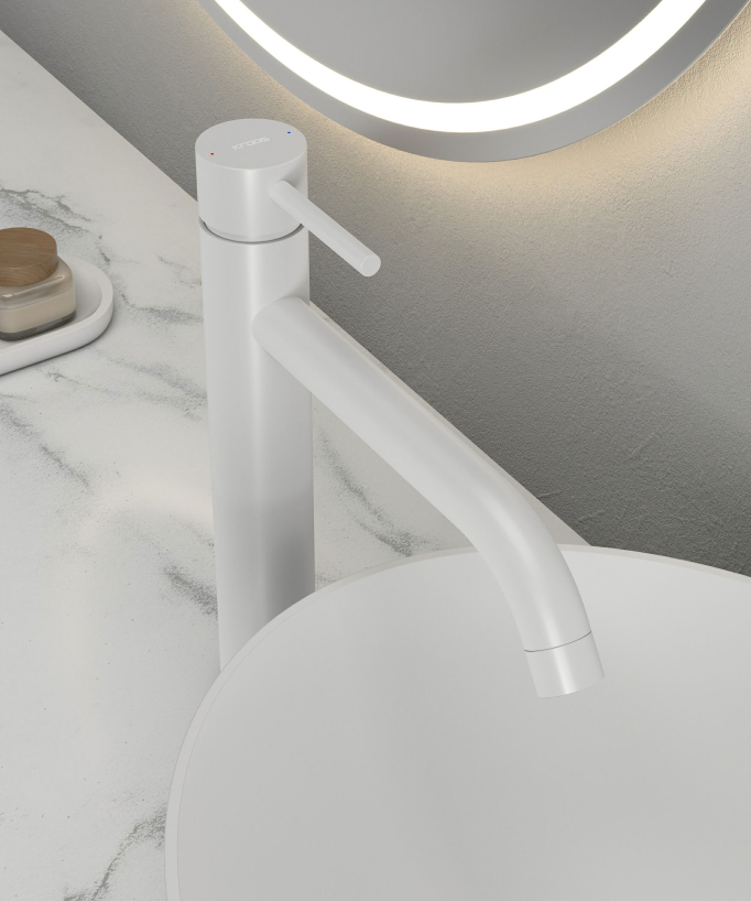 Miscelatore lavabo con bocca lunga - Corbeau