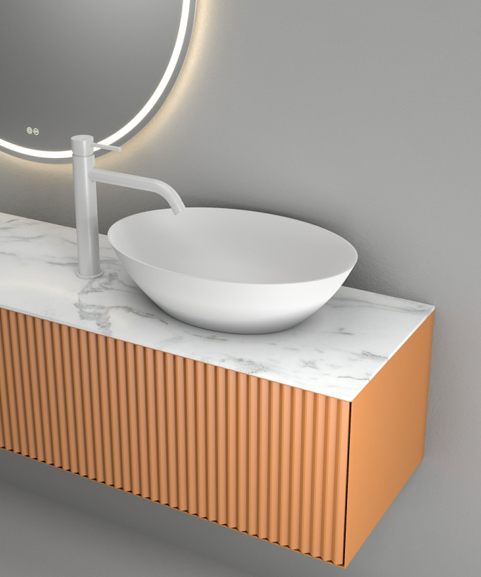 Miscelatore lavabo con bocca lunga - Corbeau