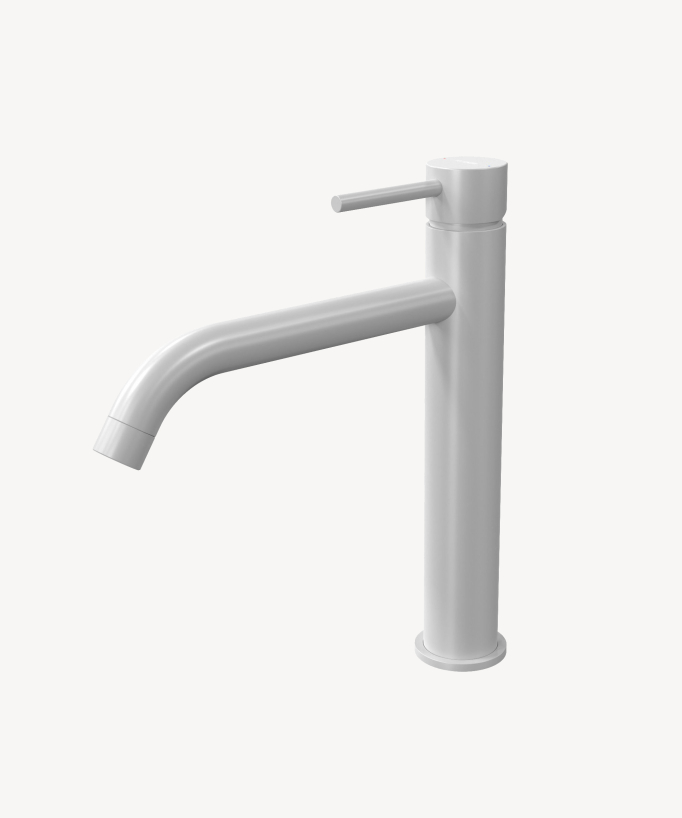 Miscelatore lavabo con bocca lunga bianco - Corbeau - small