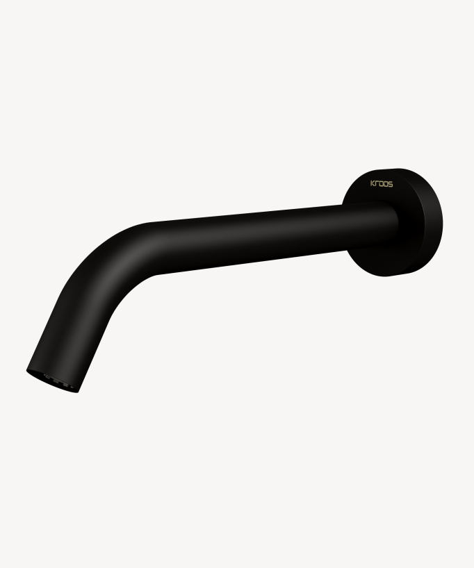 Rubinetto lavabo automatico a parete acqua fredda nero - Pula - small