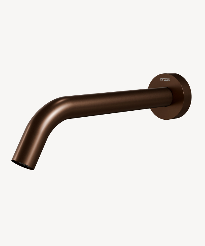 Rubinetto automatico a parete per lavabo, acqua fredda oro rosa spazzolato – Corbeau