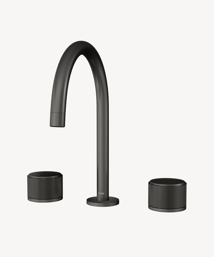 Rubinetto miscelatore lavabo da appoggio Gun metal - Leros