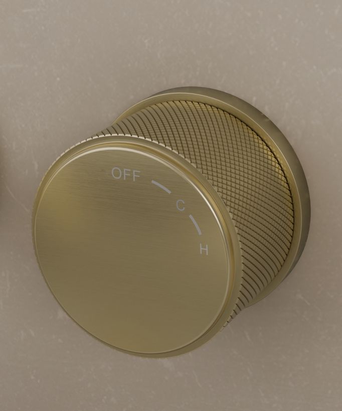 Miscelatore lavabo incasso senza regolazione flusso Oro spazzolato - Leros