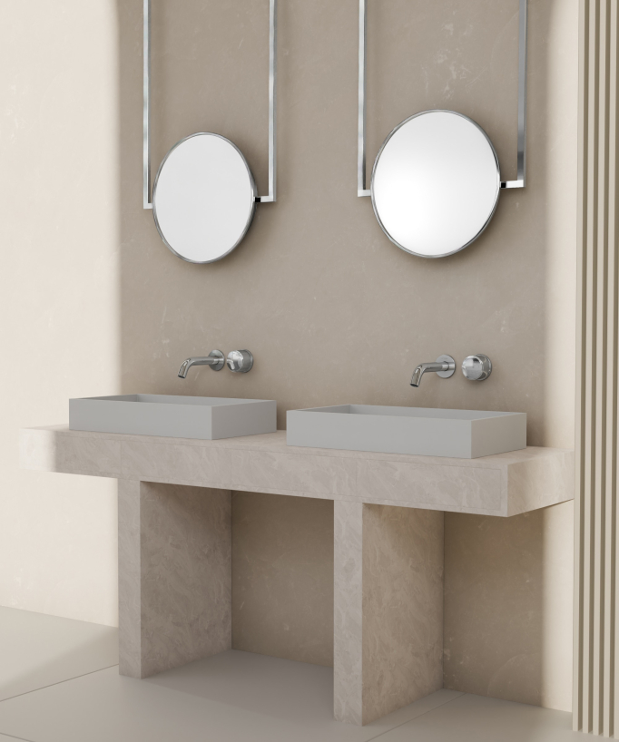 Miscelatore lavabo incasso senza regolazione flusso Cromo - Leros