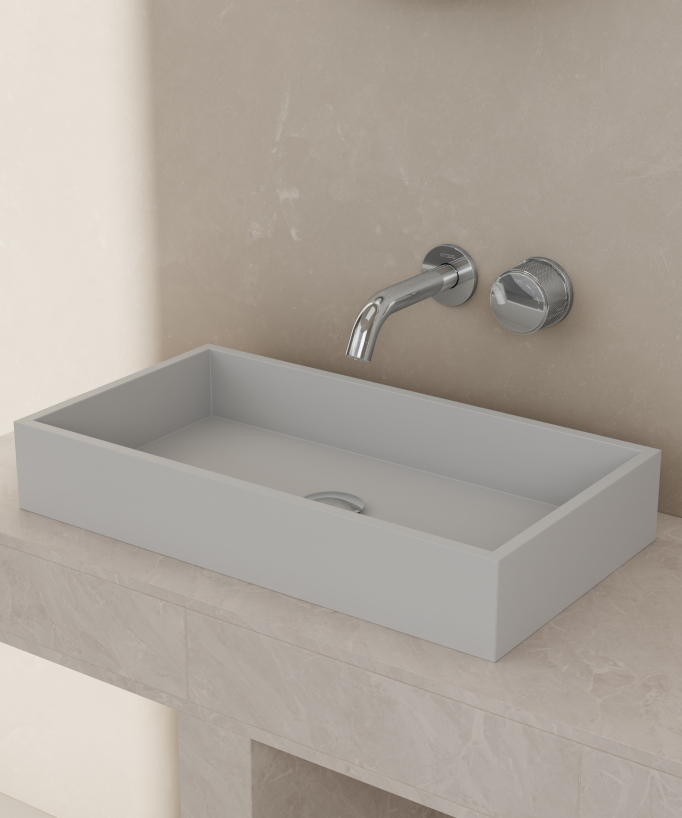 Miscelatore lavabo incasso senza regolazione flusso Cromo - Leros