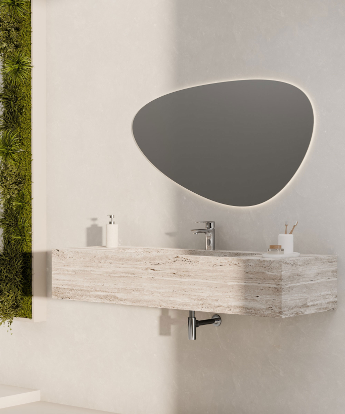 Miscelatore lavabo da appoggio cromato - Nunki