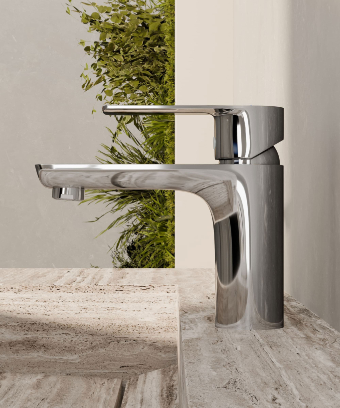 Miscelatore lavabo da appoggio cromato - Nunki