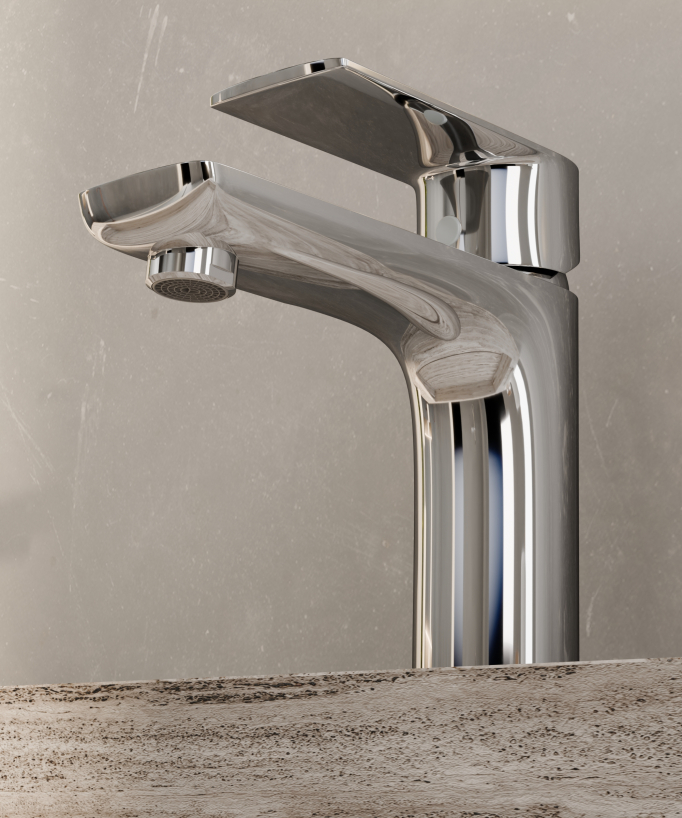 Miscelatore lavabo da appoggio cromato - Nunki