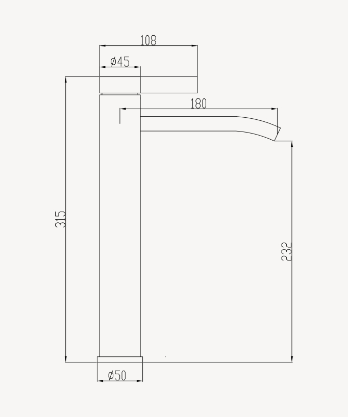 Miscelatore per lavabo Gun metal - Fiumina
