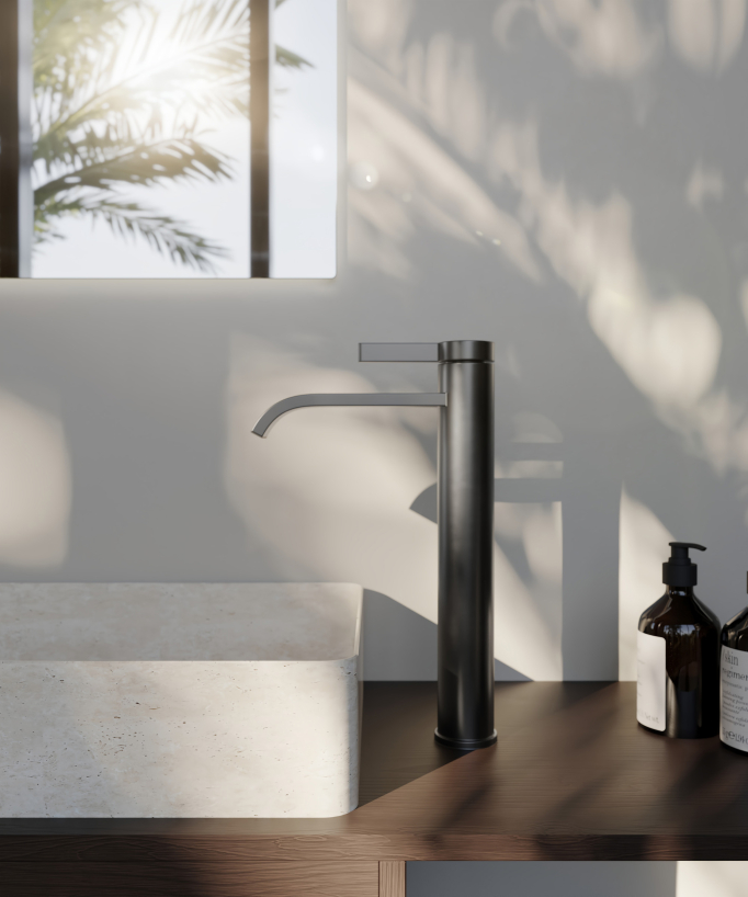 Miscelatore per lavabo Gun metal - Fiumina