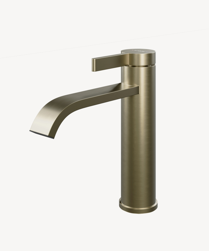 Miscelatore per lavabo Oro spazzolato - Fiumina