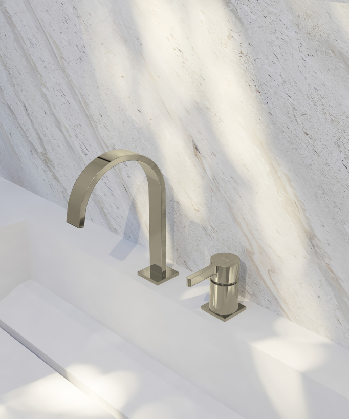 Miscelatore lavabo 2 fori Champagne - Fiumina