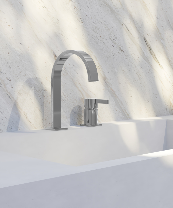 Miscelatore lavabo 2 fori Cromato - Fiumina