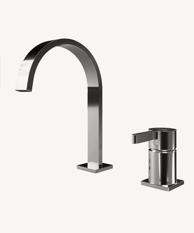Miscelatore lavabo 2 fori Cromato - Fiumina