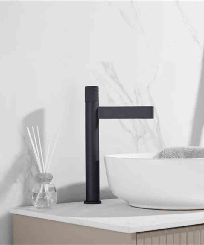 Rubinetto miscelatore lavabo alto nero - Sham