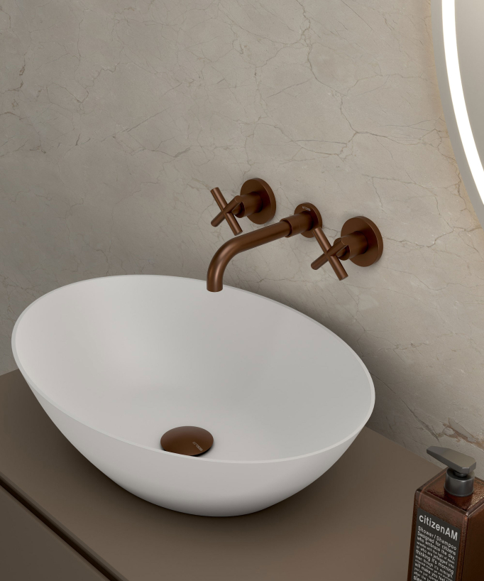 Rubinetto lavabo a parete - Corbeau