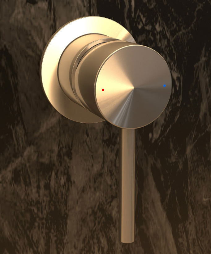 Miscelatore lavabo a parete nichel spazzolato - Corbeau