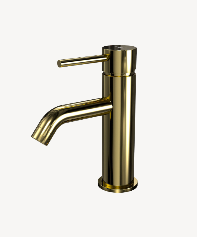 Rubinetto miscelatore lavabo dorato - Corbeau - small