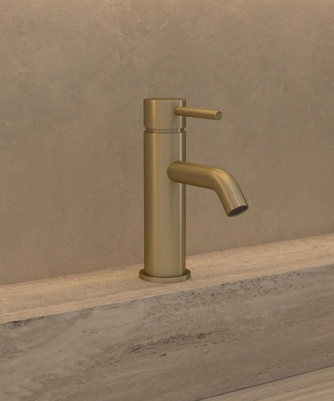 Rubinetto miscelatore oro spazzolato - Corbeau