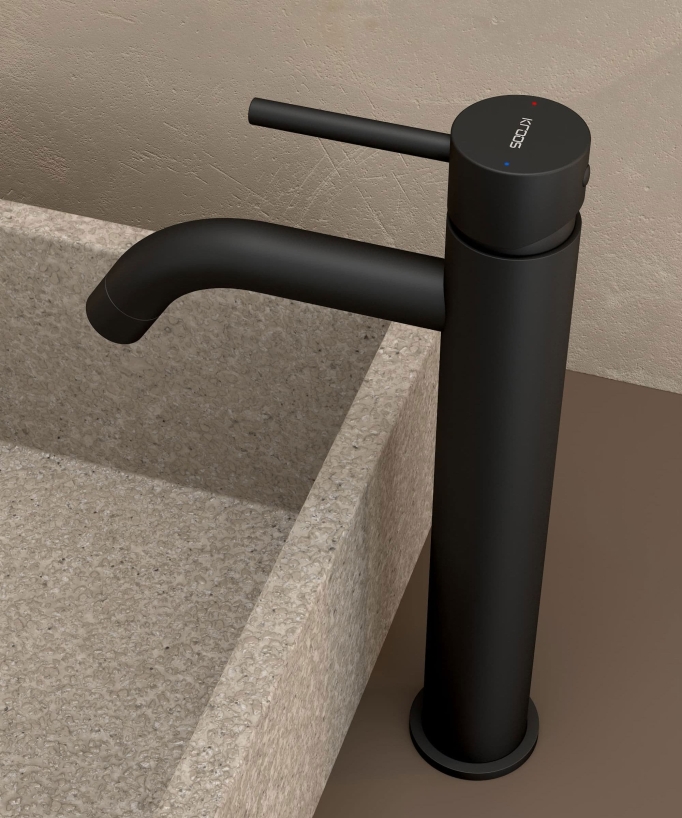 Miscelatore lavabo nero - Corbeau