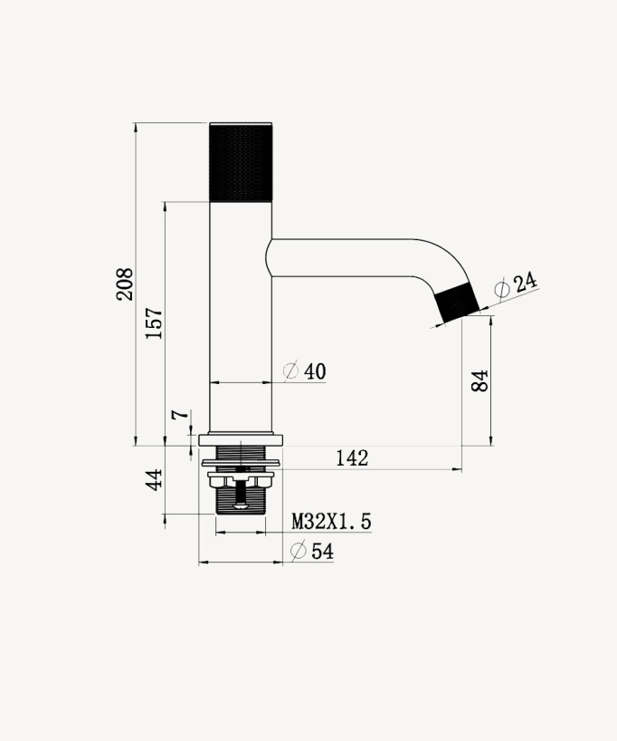 Miscelatore lavabo design Cromato - Leros