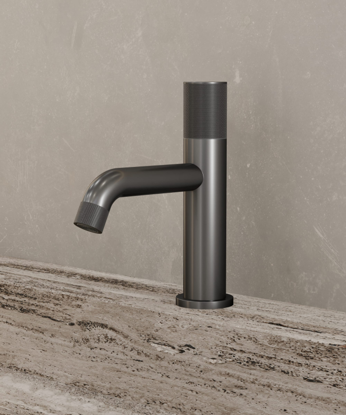 Miscelatore lavabo design Gun metal - Leros