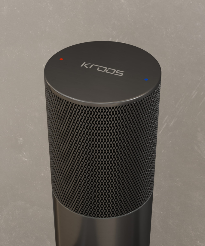 Miscelatore lavabo design Gun metal - Leros