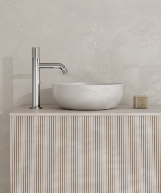 Miscelatore lavabo design cromato - Leros