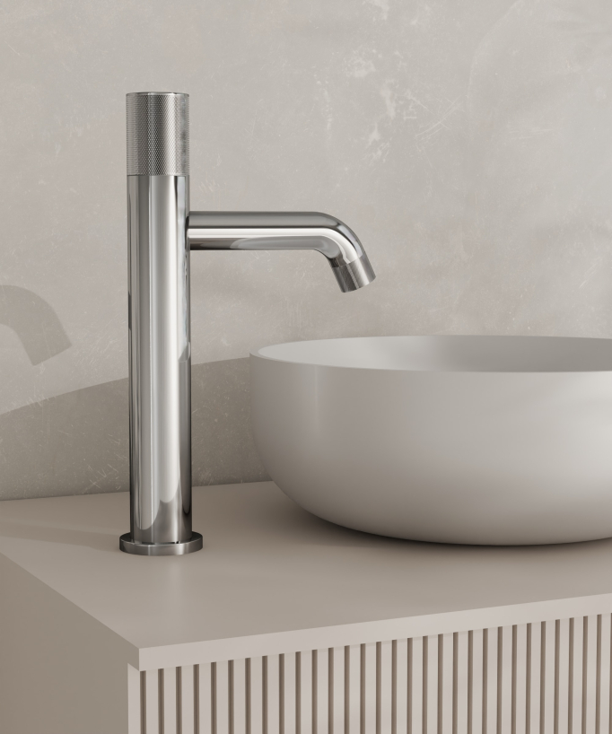 Miscelatore lavabo design cromato - Leros