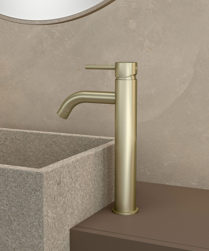 Miscelatore lavabo oro spazzolato - Corbeau