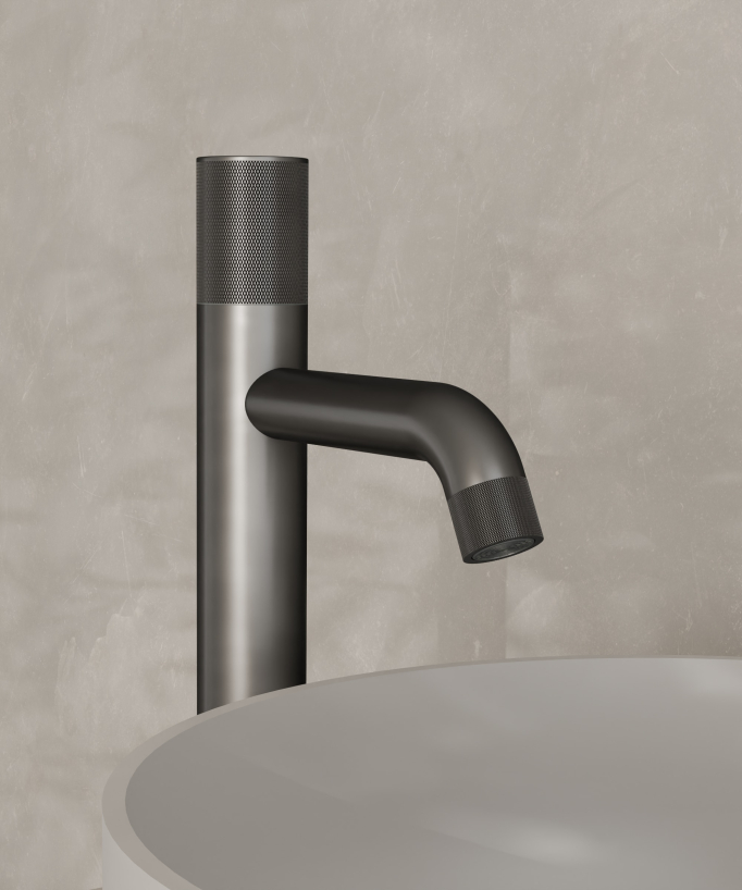 Miscelatore lavabo design gun metal - Leros