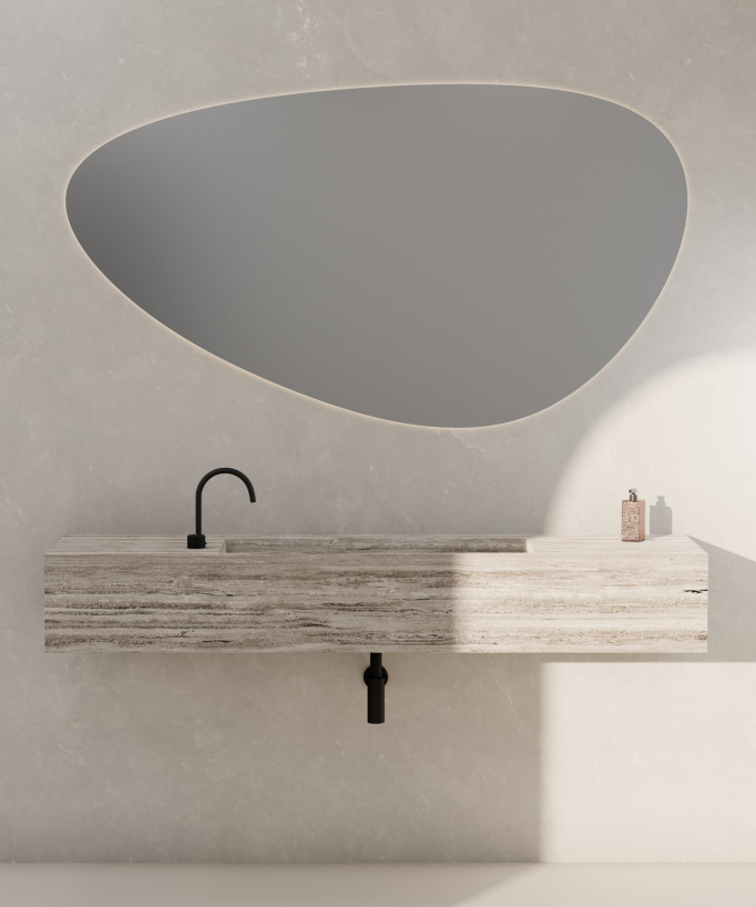 Miscelatore lavabo 2 fori senza regolazione portata Nero - Leros