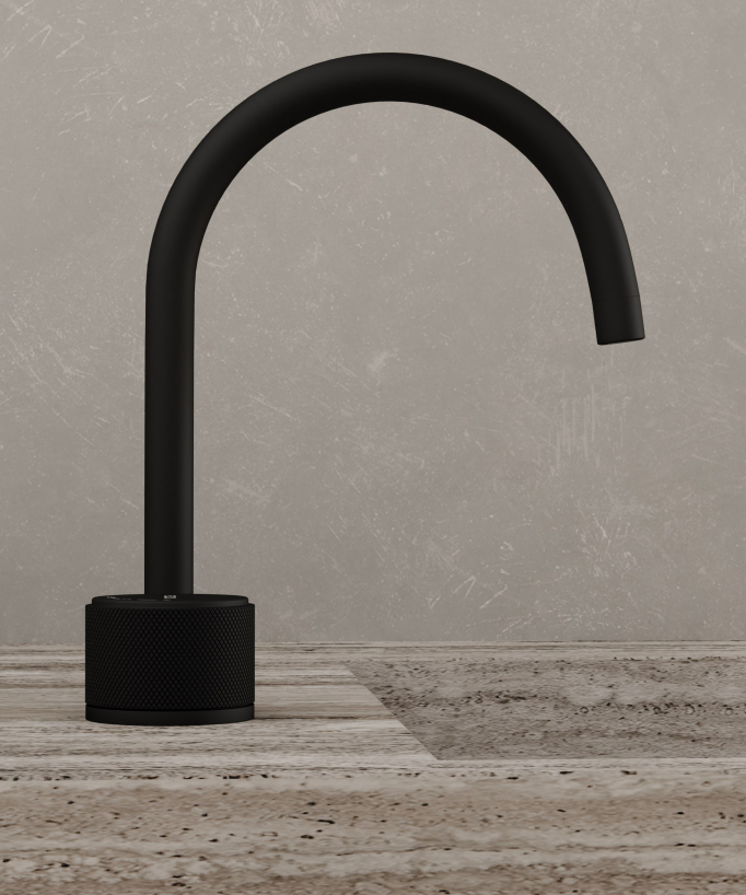 Miscelatore lavabo 2 fori senza regolazione portata Nero - Leros