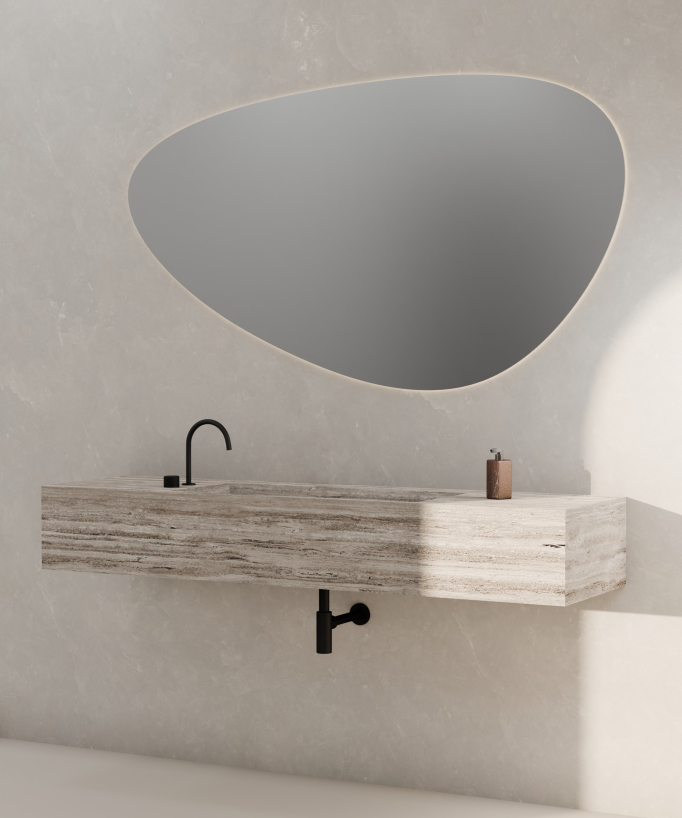 Miscelatore lavabo 2 fori senza regolazione portata Nero - Leros