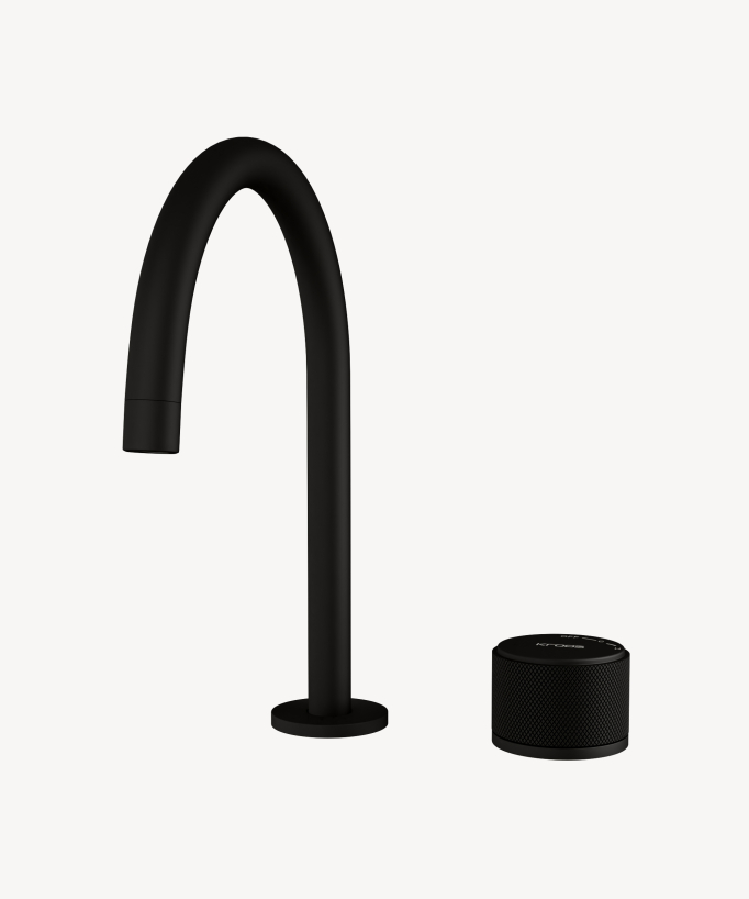 Miscelatore lavabo 2 fori senza regolazione portata Nero - Leros